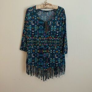 Western Cowgirl Blouse Fringe